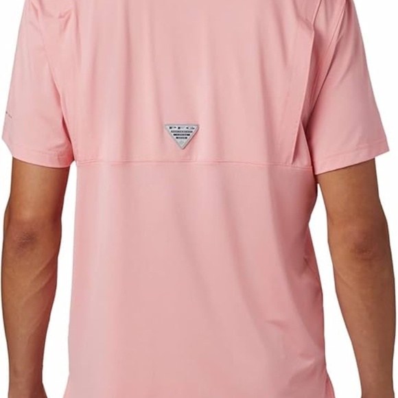 COLUMBIA Peach UPF 40 Polo Standard Fit Shirt Omni Shade PFG Golf, Size XL - Picture 5 of 14